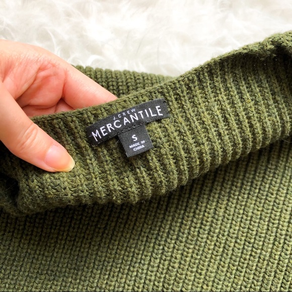 J. Crew Olive Green V-Neck Pullover Sweater - Picture 8 of 9
